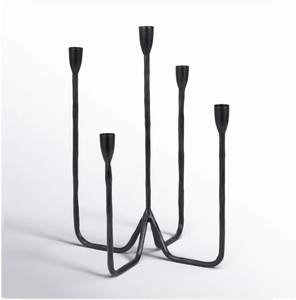 Luxury Gold Metal Candle Holder Trio Stylish <b>Tall</b> Taper Stands for Home Decor Wedding and Festive <b>Table</b> Centerpieces - Product Image 6