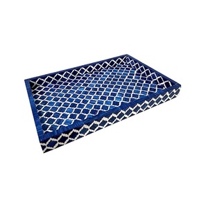 Plateau en nacre élégant avec cadre en bois pour plateau de nourriture serveur de chocolat ou panier cadeau - Product Image 5