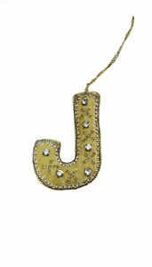 New Stylish <b>Alphabet</b> Christmas Ornaments Hand-<b>Beaded</b> Zardosi Letter Hanging Decoration Personalized Wedding Party Favors Home - Product Image 3