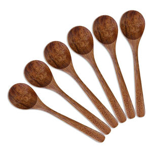 Ensemble de 4 cuillères à cocktail en bois fabriquées à la main, ustensiles de cuisine modernes, cuillères à couverts en bois pour servir une cuillère à Cocking à bas prix - Product Image 6
