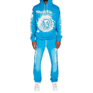 Ensembles de survêtements confortables pour hommes, grande taille, hiver, couleur unie, haute qualité, légers, respirants, 100% coton, vêtements de course - Product Image 1