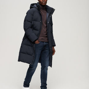 <b>Men's</b> Customizable <b>Sherpa</b>-Lined Canvas Puffer <b>Jacket</b> with Stand Collar Unisex Winter Bomber <b>Jacket</b> Whole Sale - Product Image 3