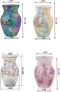 Vase en mosaïque design avec des pièces de verre réfléchissantes Vase en mosaïque moderne pour une décoration intérieure élégante de CRAFT ZONE EXPORT - Product Image 4