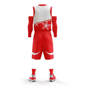 Conjunto de uniforme de baloncesto de alta calidad para hombres, equipo de equipo transpirable con diseño de logotipo personalizado, venta al por mayor, técnicas aplicadas - Product Image 3