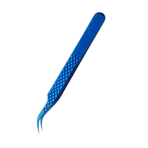 Pince à cils en acier inoxydable, poignée diamant, volume professionnel, haute qualité, antistatique, précision, bleu, extension de cils artificiels - Product Image 6