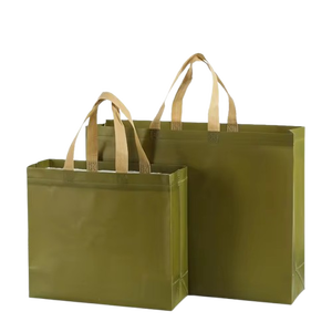 Bolsas de Compras Personalizadas al por Mayor con Logotipo, Laminación Metálica Plateada y Dorada, Bolsas de Tela No Tejida con Asa, Proveedor OEM Promocional - Product Image 1