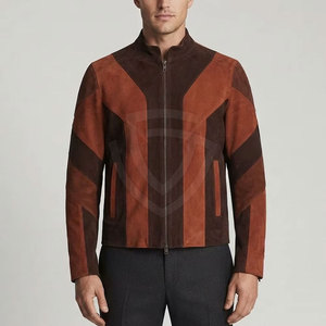 Stylish Men <b>Suede</b> <b>Leather</b> <b>Jacket</b> With Soft Touch Finish Classic Button Front Practical Pockets And Comfortable Regular Fit - Product Image 3