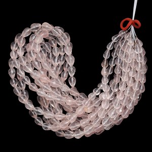 AAA+ Rose Quartz 5x8mm-7x10mm Faceted Teardrop Briolette Beads Natural <b>Pink</b> Quartz Semiprecious Gemstone Drops Beads For Jewelry - Product Image 1