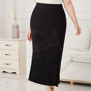 Plus Size Straight Cut <b>Skirt</b> Women Breathable Casual <b>Skirt</b> Women Plus Size Straight <b>Skirt</b> <b>Elastic</b> Waist Comfortable - Product Image 4