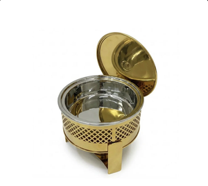 Luxury Modern Stainless Steel Design Casserole Hotpot Chafing Serving Dish with <b>Lid</b> and Stand Buffet Party Home Hotel Use - Product Image 4