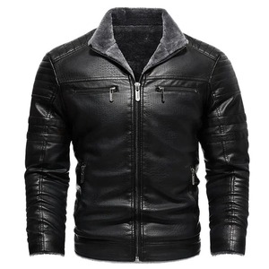 OEM diseño personalizado nueva llegada chaqueta de cuero motocicleta de calidad superior PU chaqueta de cuero chaqueta para los hombres - Product Image 4