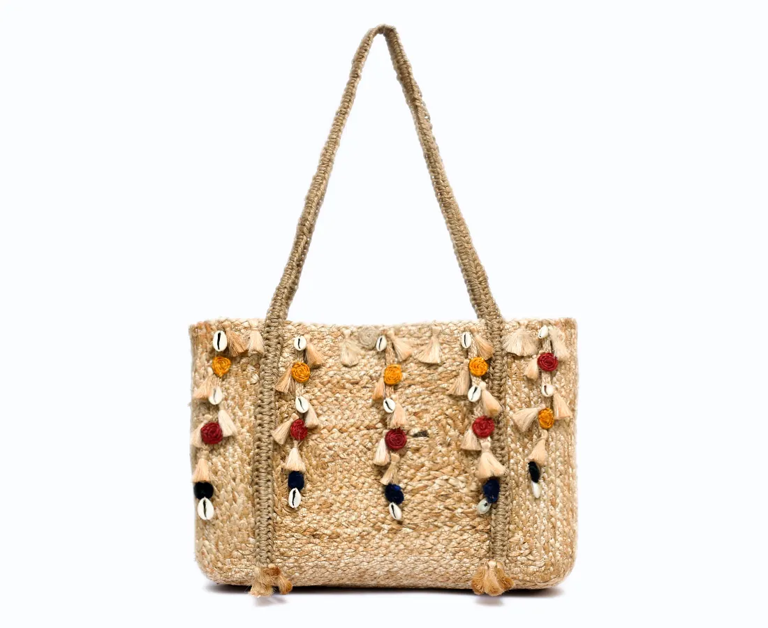 New Arrival Stylish Fashionable Best Quality Women's Beach Travel Shopping Shoulder Bag For Wholesale, Made In Bangladesh