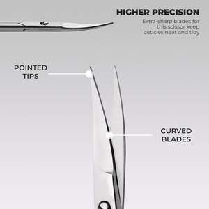 Premium Cuticle <b>Scissors</b> Multi-purpose Stainless Steel Curved Blades -Manicure <b>Scissors</b> <b>for</b> <b>Nail</b>, Eyebrow, Eyelashes <b>Scissors</b> - Product Image 4