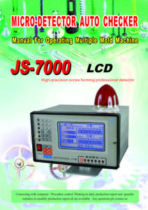 Detector de Tornillos JS-7130, Máquina de Laminación de Roscas Rolly, VERIFICADOR AUTOMÁTICO de Taiwán J7130AA00JS - Product Image 6