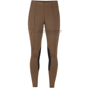 Medias de entrenamiento ecuestre para mujeres con pretina de apoyo de tela suave al tacto que garantiza el ajuste durante la equitación activa - Product Image 3