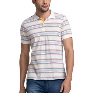 Polos de hombre ligeros y estirables/material teñido liso y de secado rápido hecho polos de hombre - Product Image 1
