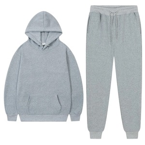 Ensembles de survêtement pour hommes, sweat à capuche et pantalon pour femmes, couleur unie, pull à capuche + pantalon, ensembles de vêtements de sport décontractés pour hommes - Product Image 2