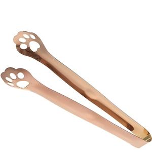Handcrafted Finest Quality Metal <b>Gold</b> Salad Tongs Set with White Resin Handle for Kitchen Tabletop Food Eating <b>Spoon</b> & Fork Sets - Product Image 4