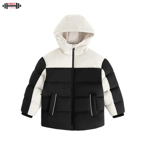 2025 Men's Streetwear Korean Black Canvas Puffer Parka Warm Stand Collar Winter Bubble Coat <b>Hip</b> Hop Style Customized Color - Product Image 2