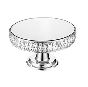 Support à gâteau en aluminium 2 pneus de forme carrée artisanat pour les fêtes de mariage support à gâteau en aluminium à bas prix - Product Image 5