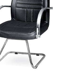 Chaise de bureau ergonomique pivotante Inci Chef de haute qualité, style moderne, en cuir véritable, base chromée, fabriquée à Samsun pour les invités - Product Image 5