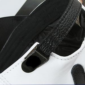 Sombrero de Golf de cuero genuino para hombre Casual al aire libre blanco negro Patchwork gorra de béisbol hombre fino pato lengua Chic camionero Casquette - Product Image 5