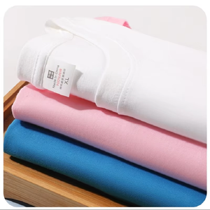 100% pur coton été haut de gamme marque hommes à manches courtes col rond style à la mode haut à manches mi-longues respirant T-shirt - Product Image 5