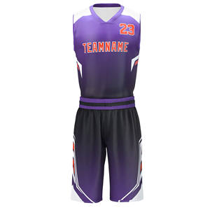 Ensemble de maillot et short de basket-ball en gros pour hommes, couture de haute qualité, uniforme de sport durable pour un usage professionnel - Product Image 3