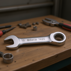 Clés à cliquet combinées à extrémité ouverte et à extrémité annulaire chromées - Product Image 3