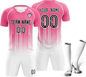 Conjunto de camisetas de fútbol personalizadas para hombre, uniformes de fútbol de nueva temporada 24/25, servicio OEM que incluye camisa y uniforme de fútbol portátil - Product Image 1