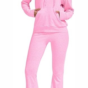 Trajes Deportivos Casuales de Invierno para Mujer, Personalizados al por Mayor, con Capucha, Gruesos, 100% Algodón, Color Sólido - Product Image 2