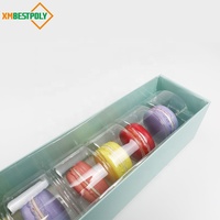 Personnalisé 6 Français Macaron Cookie Glissé Tiroir Papier Emballage Boîte Avec Insert Blister Plateau