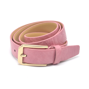 Cinturón Beige de Diseño Nuevo al por Mayor para Mujer con Logotipo Personalizado, Cinturón Suave para Dama con Hebilla Dorada de Una Sola Aguja - Product Image 3