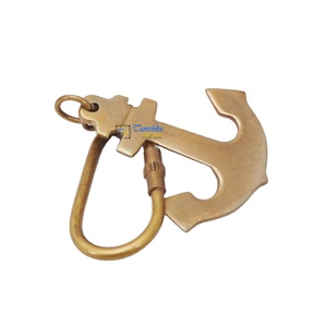 Llavero de Ancla de Latón Macizo, Anillo de Llaves Náutico Antiguo |   Artículo de Regalo de Navidad Hecho a Mano de Larga Duración por Tanishka Enterprises - Product Image 2
