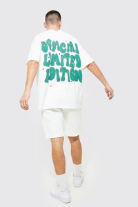 Ensemble short deux pièces imprimé du fabricant personnalisé Ensemble chemise et short pour hommes imprimé bouffant - Product Image 2