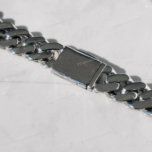 Chaîne cubaine VVS Moissanite de 19 mm de largeur, 16 à 24 pouces, bijoux pour homme de luxe hip-hop, plaqué or blanc, argent sterling 925 - Product Image 3