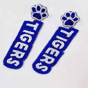 Dernières boucles d'oreilles design perlées personnalisées nouvelle collection de boucles d'oreilles pour filles femmes boucles d'oreilles pendantes en perles de rocaille - Product Image 4