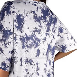 Camiseta de algodón de talla grande para mujer, cómoda, lisa, teñida, teñida, para verano, ropa informal, precio razonable - Product Image 5