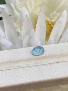 Piedra de cabujones de forma ovalada de Aguamarina de Color superior Natural increíble con piedras preciosas sueltas de buen brillo para hacer joyas de 1,83 quilates - Product Image 2