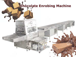 Nueva Línea de Recubrimiento de Galletas con Glaseado, Máquina para Hacer Obleas de Chocolate, Totalmente Automática, Tipo Correa, Máquina para Hacer 1000 Donas de Chocolate - Product Image 4