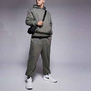 High Quality 100% Cotton Fleece Anti-Pilling Casual Oversized Lined Winter Hoodie Custom Logo <b>Back</b> Neck Streetwear <b>Drop</b> Shoulder - Product Image 6