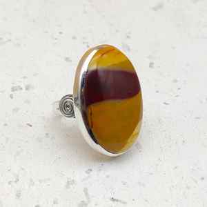 925 Sterling Silver Handmade Band Artisan Crafted <b>Ring</b> Jasper Gemstone Classic Diamond <b>Pearl</b> Perfect Wedding Party Gift Women - Product Image 2