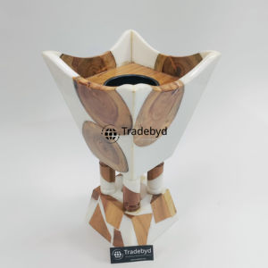 Tradebyd Artisan Hand-made Pine Wood Bakhoor Burner Decorative Oud <b>Incense</b> <b>Holder</b> for Arabic Decor - Product Image 2