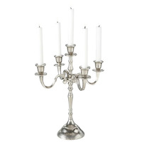 Candelabre Shah Gold Métallique Classique Élégant à Cinq Bras, Fait Main, Grand Format, pour Centres de Table Maison et Mariage, avec Taille Personnalisable