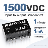 Module convertisseur DC-DC isolé 3W J03M05D15SR2, double sortie 5V 15V, alimentation régulée SIP 100mA, entrée large 2:1 1500VDC
