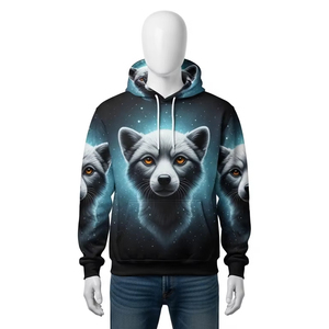 เสื้อกันหนาวมีฮู้ดสำหรับทุกเพศ, เสื้อมีฮู้ดผ้าสแปนเด็กซ์เนื้อนุ่มพิมพ์ลายเป็นมิตรกับสิ่งแวดล้อมเนื้อผ้าสแปนเด็กซ์เนื้อผ้ายืดนุ่มระบายอากาศได้ดีสวมใส่สบาย - Product Image 2