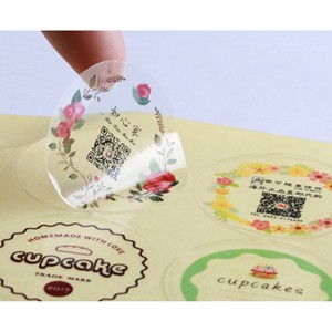 Étiquettes autocollantes en PVC personnalisées - Étiquettes adhésives transparentes colorées avec impression de code QR - Product Image 4