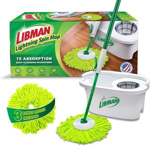 Libman Lightning Spin <b>Mop</b> System with Bucket & Wringer, 3 Refill Heads - Product Image 1