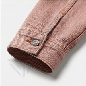 Veste en jean pour homme sur mesure, logo brodé, style vintage délavé, look promotionnel pour le personnel, look clubwear, veste tendance - Product Image 6