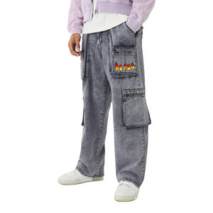 กางเกงจ็อกเกอร์ผ้าแคนวาสผู้ชาย แฟชั่น 100% ผ้าฝ้าย ทรงหลวม สีพื้น ซักแบบพิเศษ ทรงตรง โอเวอร์ไซส์ เป็นมิตรกับสิ่งแวดล้อม กันน้ำ - Product Image 1